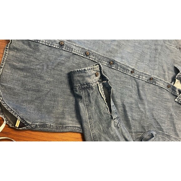 Banana Republic  Denim Shirt Small Light Wash Blue Cotton - Picture 6 of 8